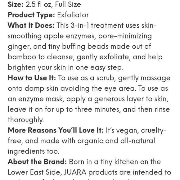 JUARA SKINCARE Radiance Enzyme Scrub - Picture 2 of 5